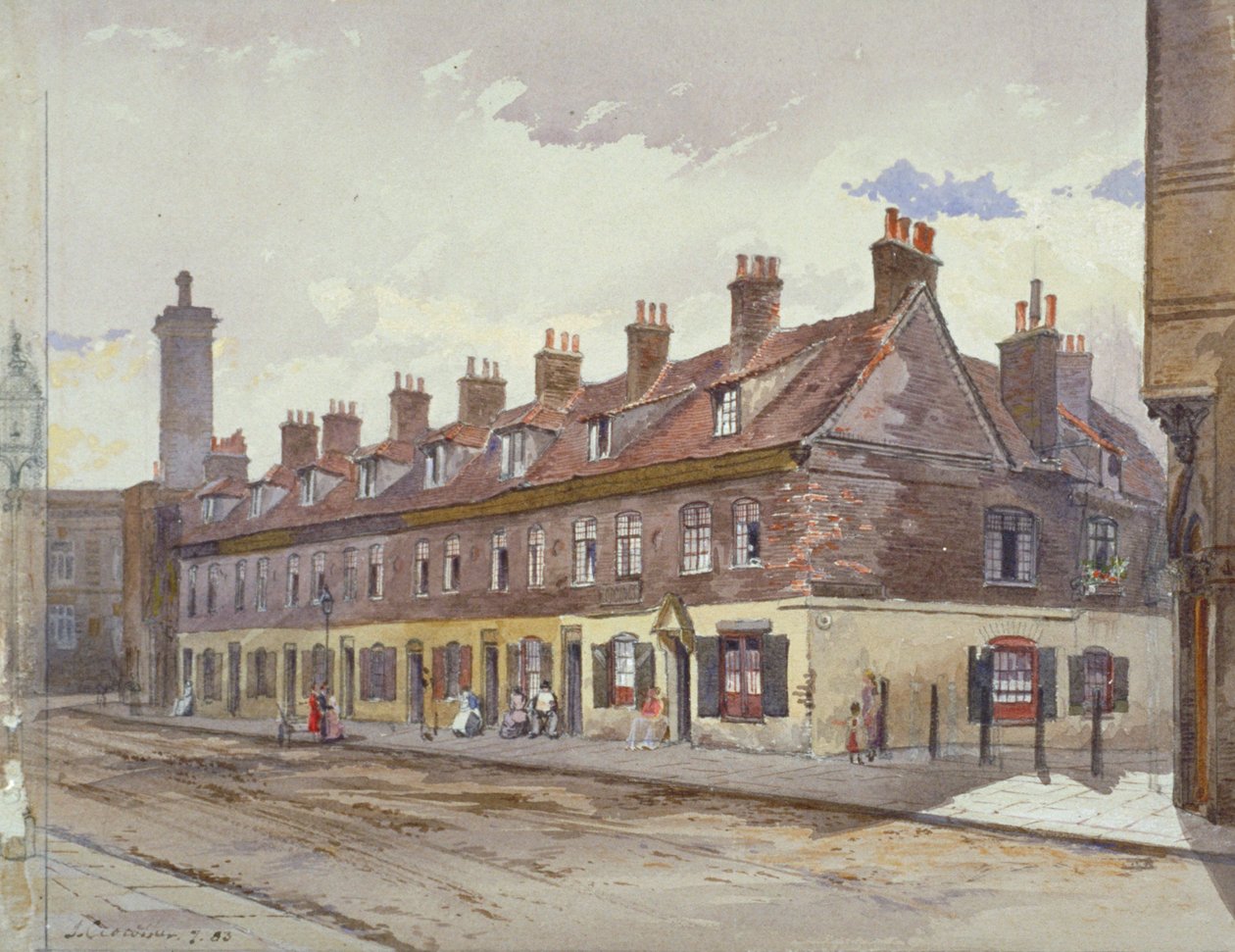 Widok na Old Pye Street, Westminster, Londyn, 1883 autorstwa John Crowther