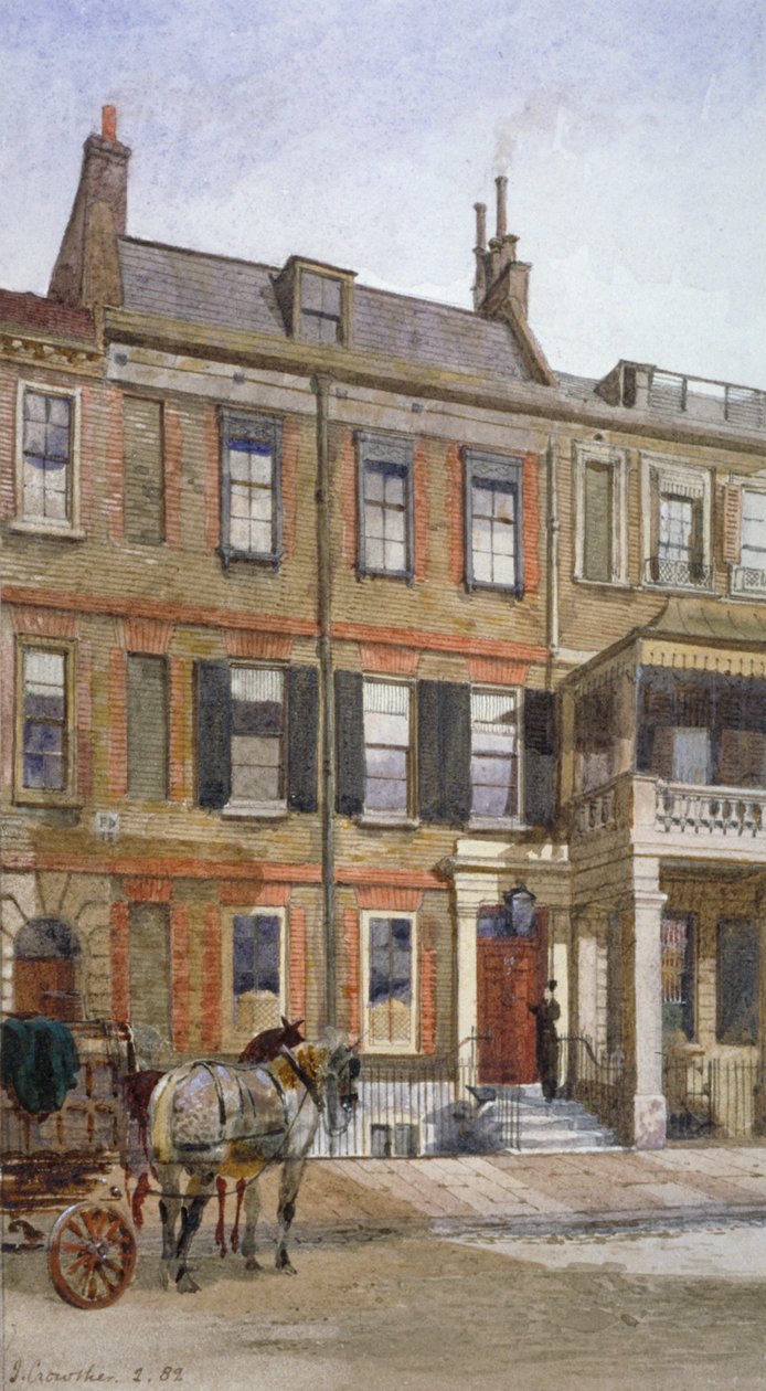 Widok nr 24 Cheyne Row, Chelsea, Londyn, 1882 autorstwa John Crowther