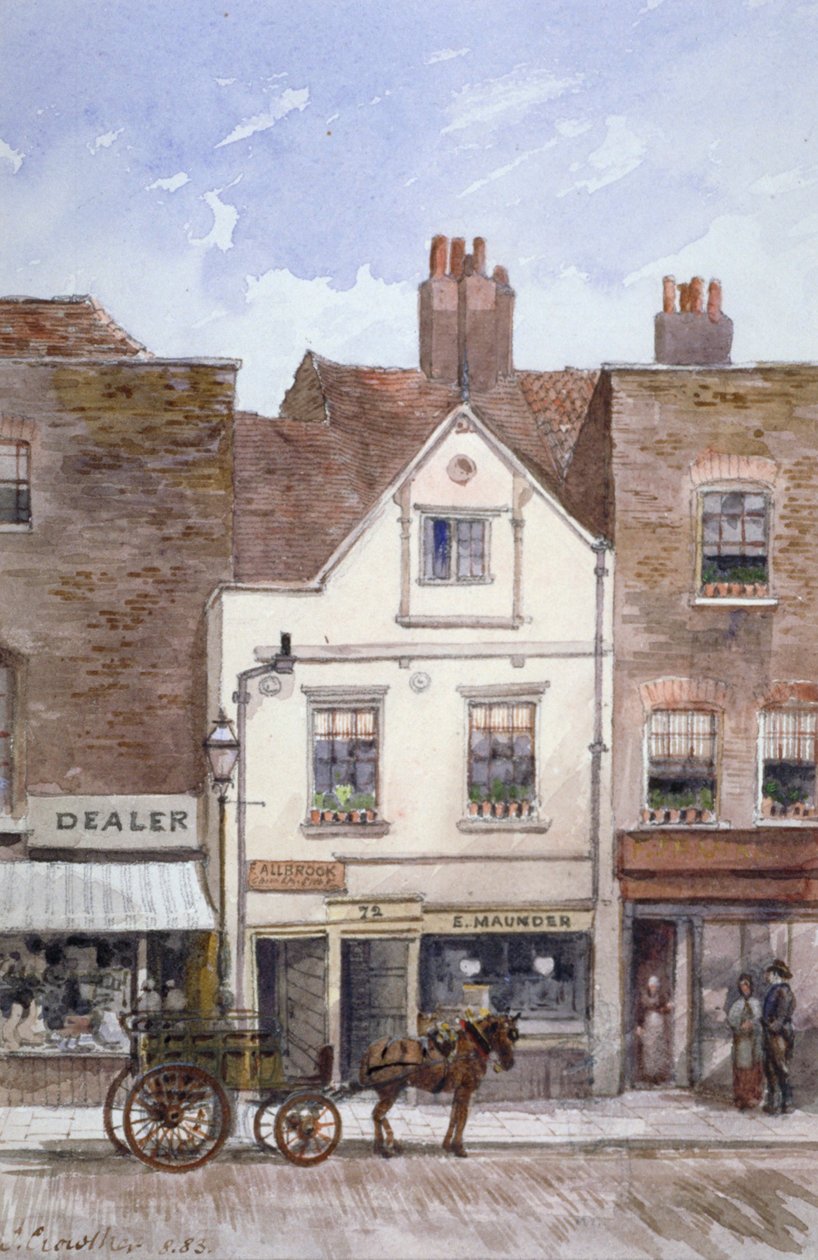 Widok nr 72 Cheyne Walk, Chelsea, Londyn, 1883 autorstwa John Crowther