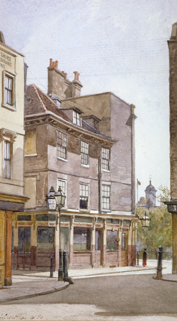 Widok na Crooked Billet Inn, King Street, Stepney, Londyn, 1886 autorstwa John Crowther