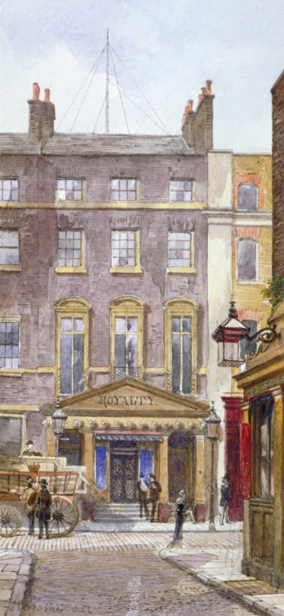 Widok na New Royalty Theatre, Dean Street, Westminster, Londyn, 1882 autorstwa John Crowther