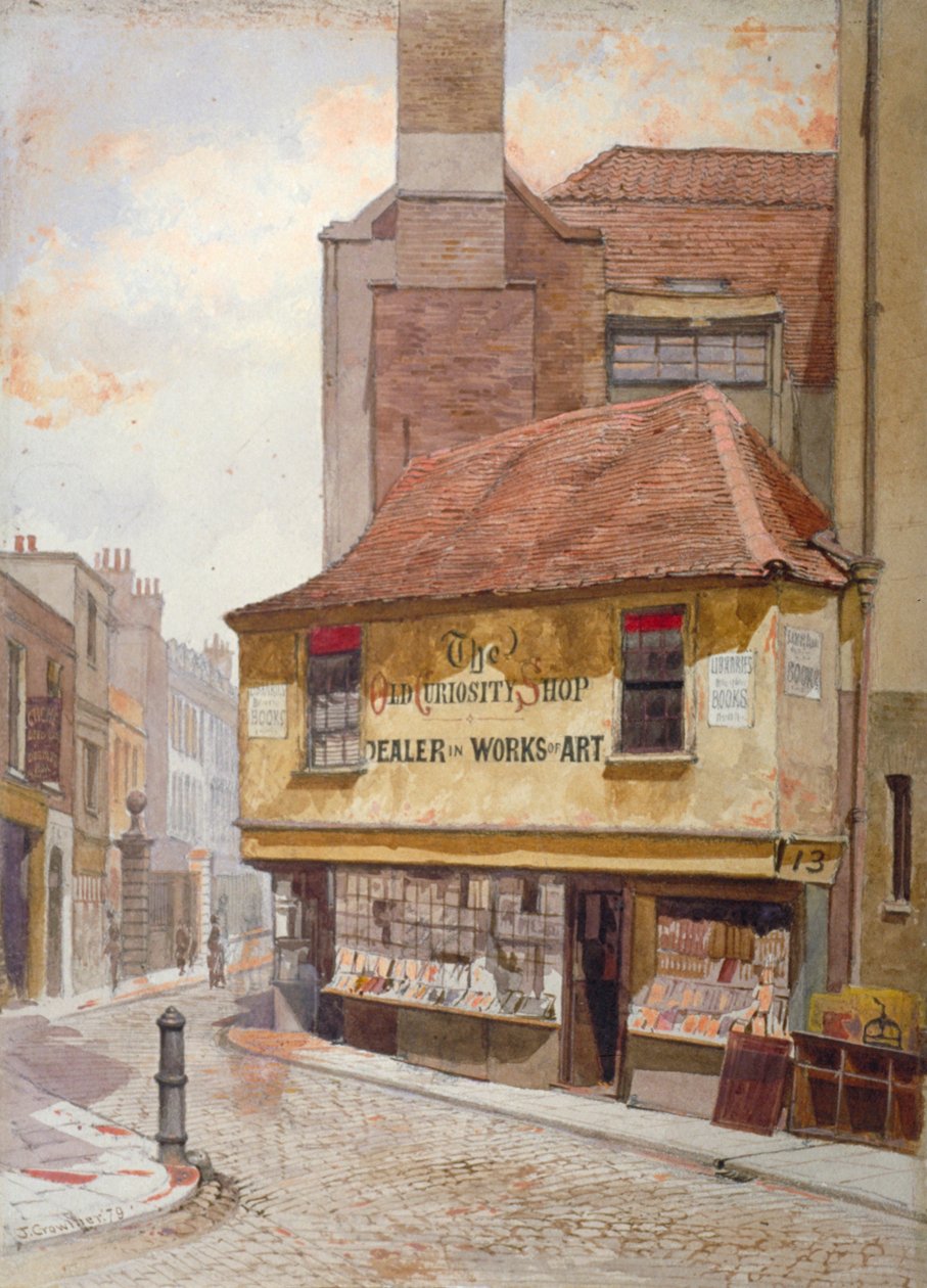 Widok na Old Curiosity Shop, Portsmouth Street, Westminster, Londyn, 1879 autorstwa John Crowther