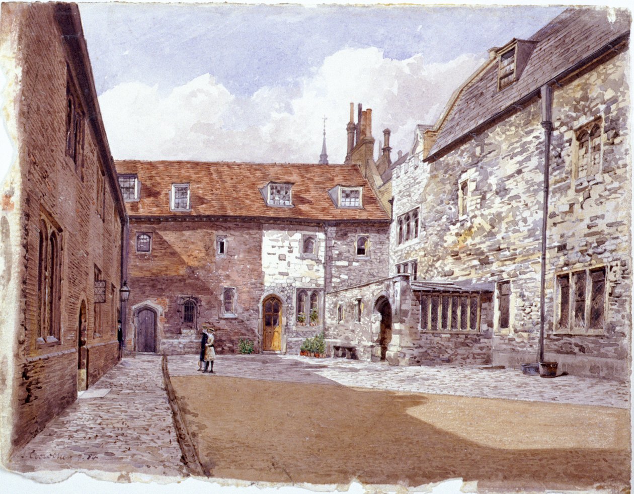 Sąd do mycia, Charterhouse, Londyn, 1884 autorstwa John Crowther