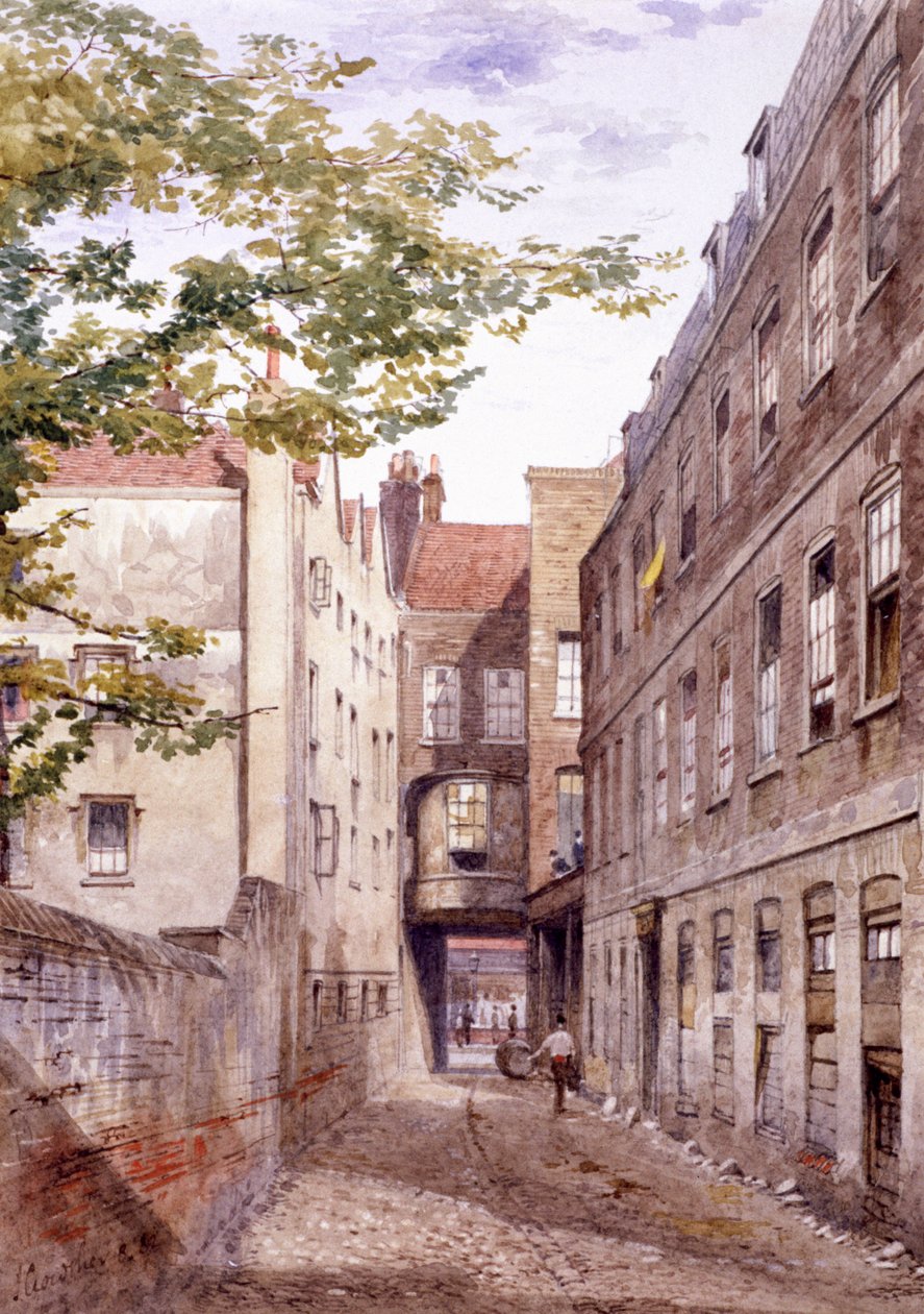White Horse Inn, Fetter Lane, Londyn, 1882 autorstwa John Crowther