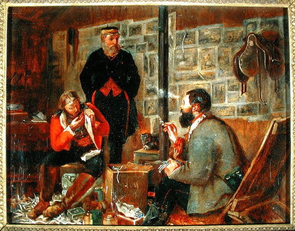 Studium na powitanie, ok. 1855-56 (olej na płótnie) autorstwa John Dalbiac Luard