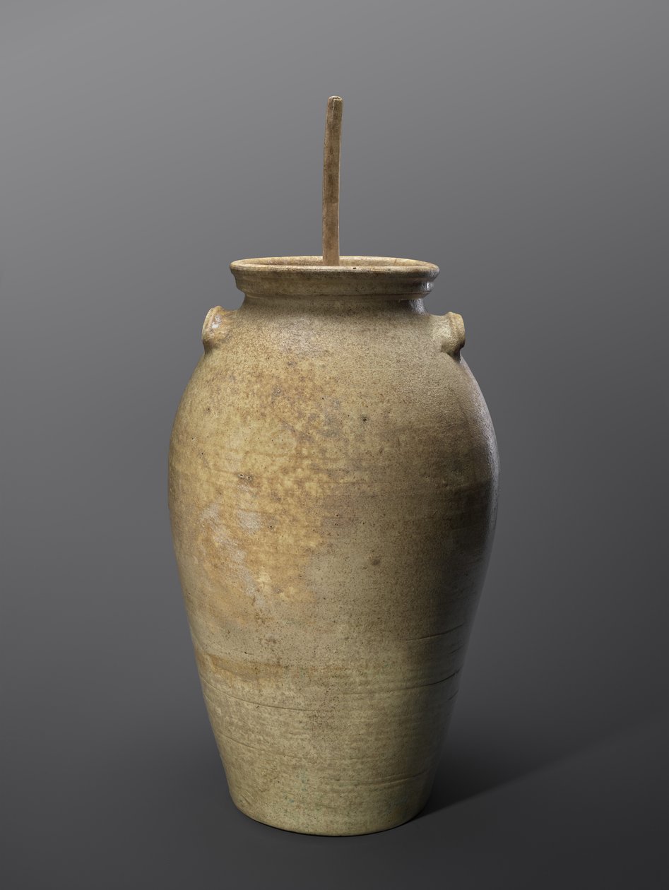 Churn, ok. 1850-1883 (kamionka szkliwiona alkaliczno z drewnem) autorstwa John Davis (attr.to) Leopard