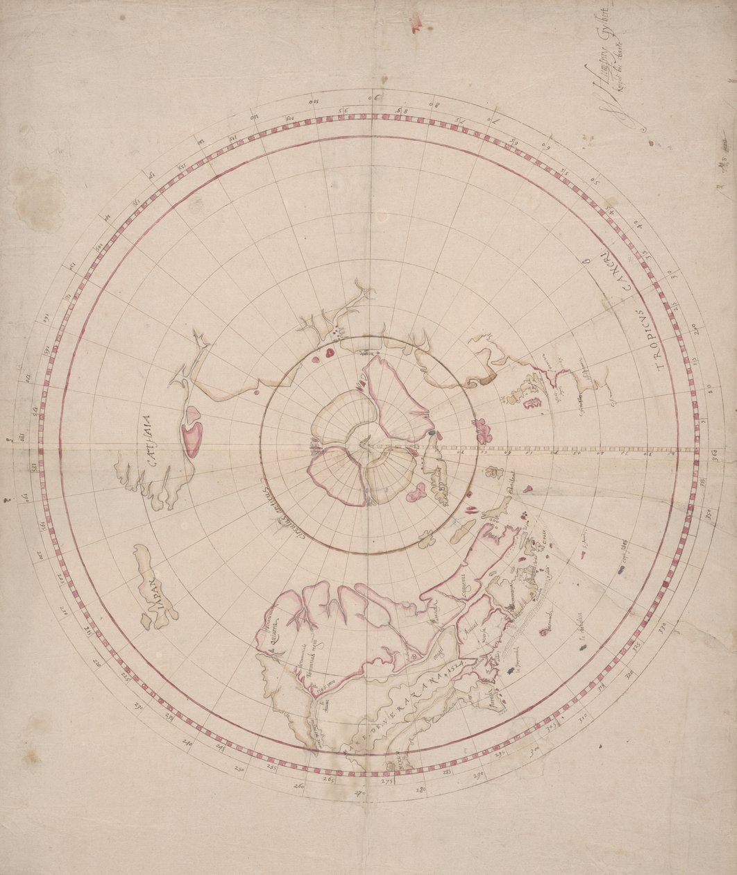 Rycerz Humfray Gylbert jego karta, c.1582 autorstwa John Dee