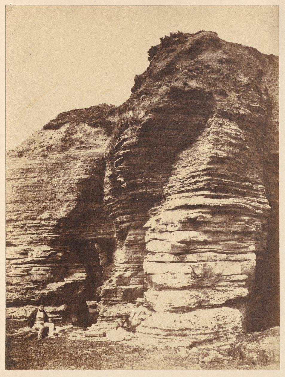 Skały w Livermead w pobliżu Torquay w Anglii, ok. 1930 r. 1852. autorstwa John Dillwyn Llewelyn
