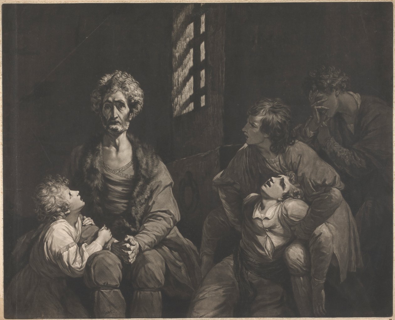 Hrabia Ugolino della Gherardesca i jego synowie w więzieniu autorstwa John Dixon