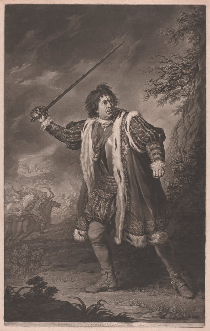 David Garrick jako Ryszard III autorstwa John Dixon
