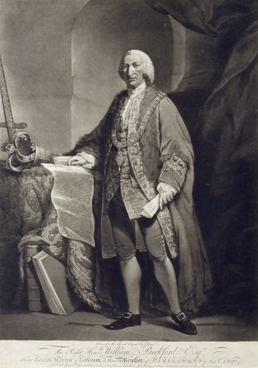 The Right Honorable William Beckford Esquire (1709-1770) autorstwa John Dixon