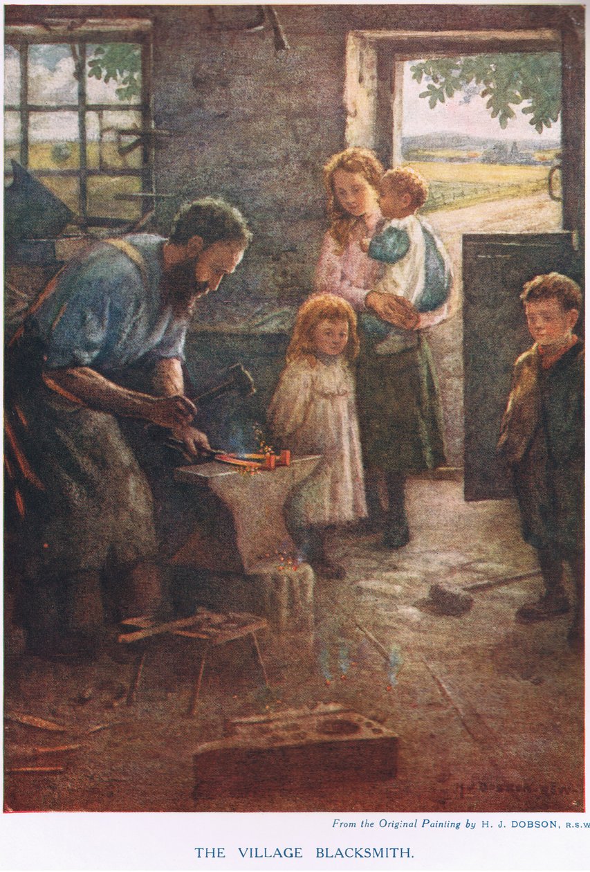 Wiejski kowal autorstwa John Dobson