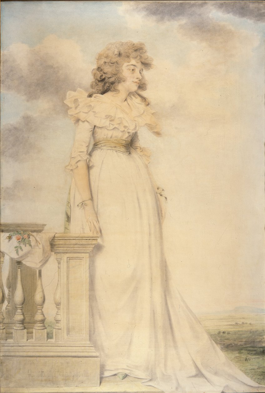 Portret Georgiany, księżnej Devonshire (akwarela i ołówek na papierze) autorstwa John Downman