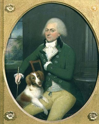 Portret dżentelmena z psem autorstwa John Downman