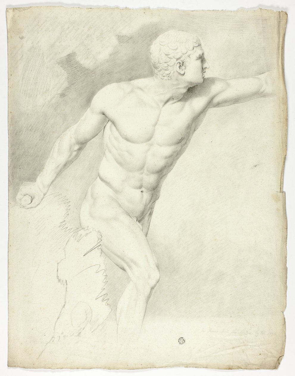 Gladiator Borghese z posągu w Rzymie autorstwa John Downman