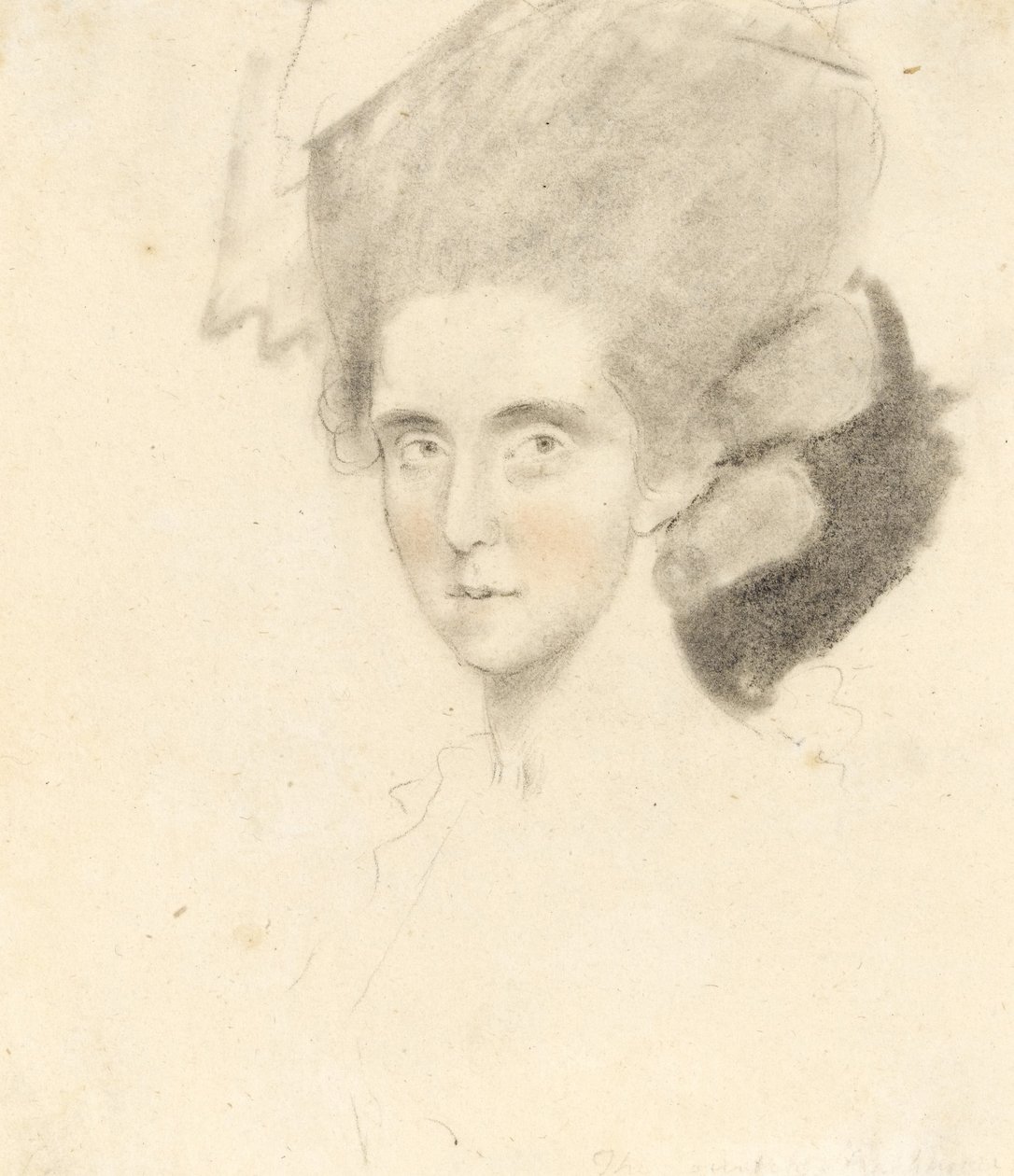 Hrabina Strathmore, 1781 (ołówek z czarną i czerwoną kredą na papierze) autorstwa John Downman