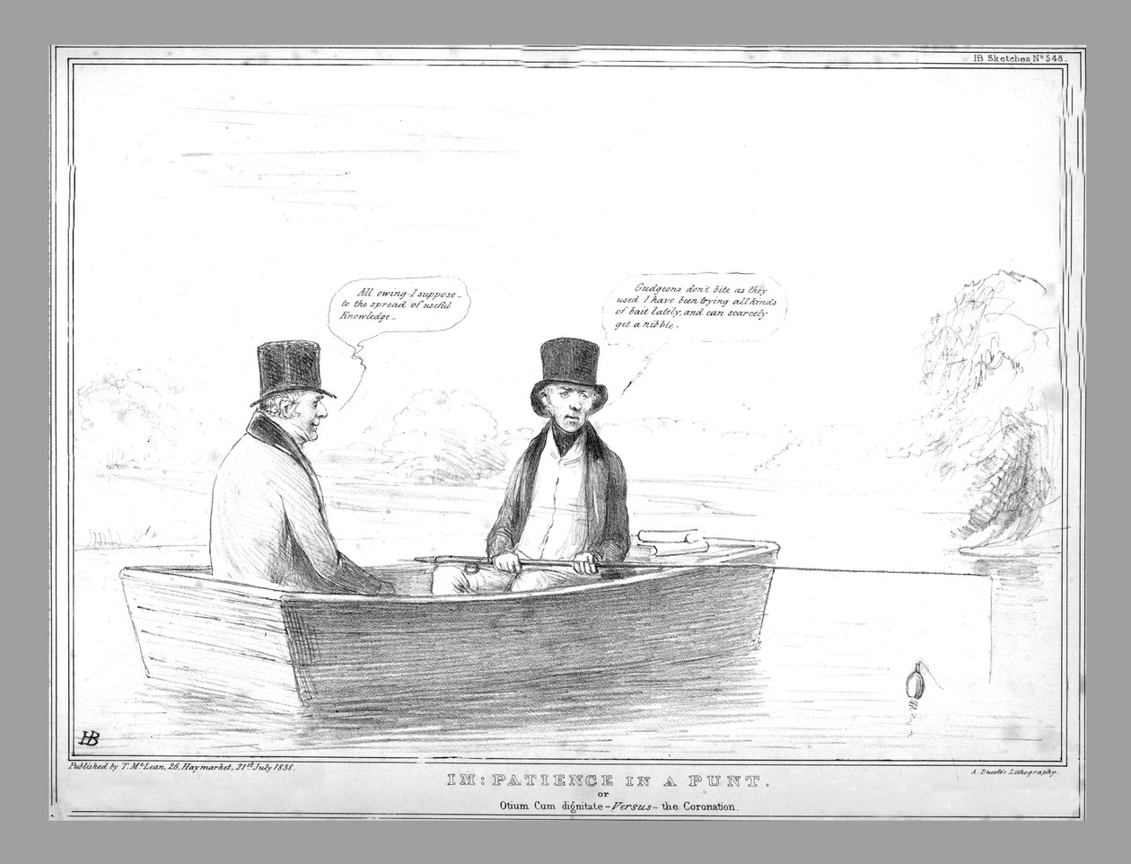 Im:Cierpliwość w łódce. czyli Otium Cum Dignity - Versus - Koronacja, 1838 r. autorstwa John Doyle