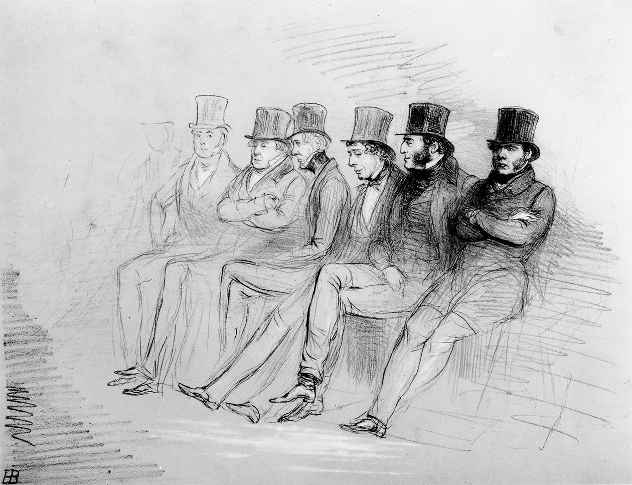 Nieszczęście zapoznaje nas z dziwnymi towarzyszami, 1847 autorstwa John Doyle