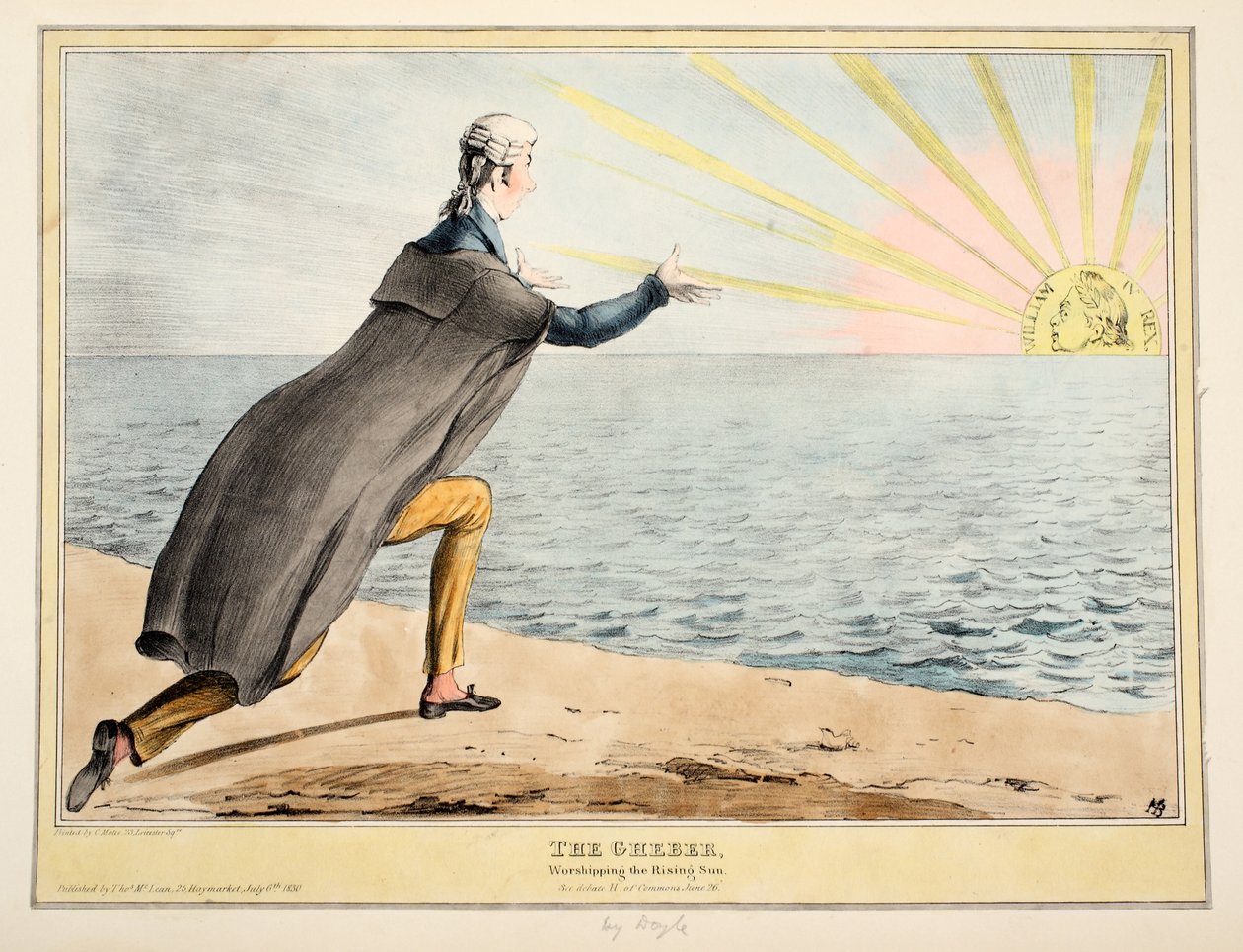 Gheber: Worshipping the Rising Sun, 1830 (rycina ręcznie kolorowana) autorstwa John Doyle