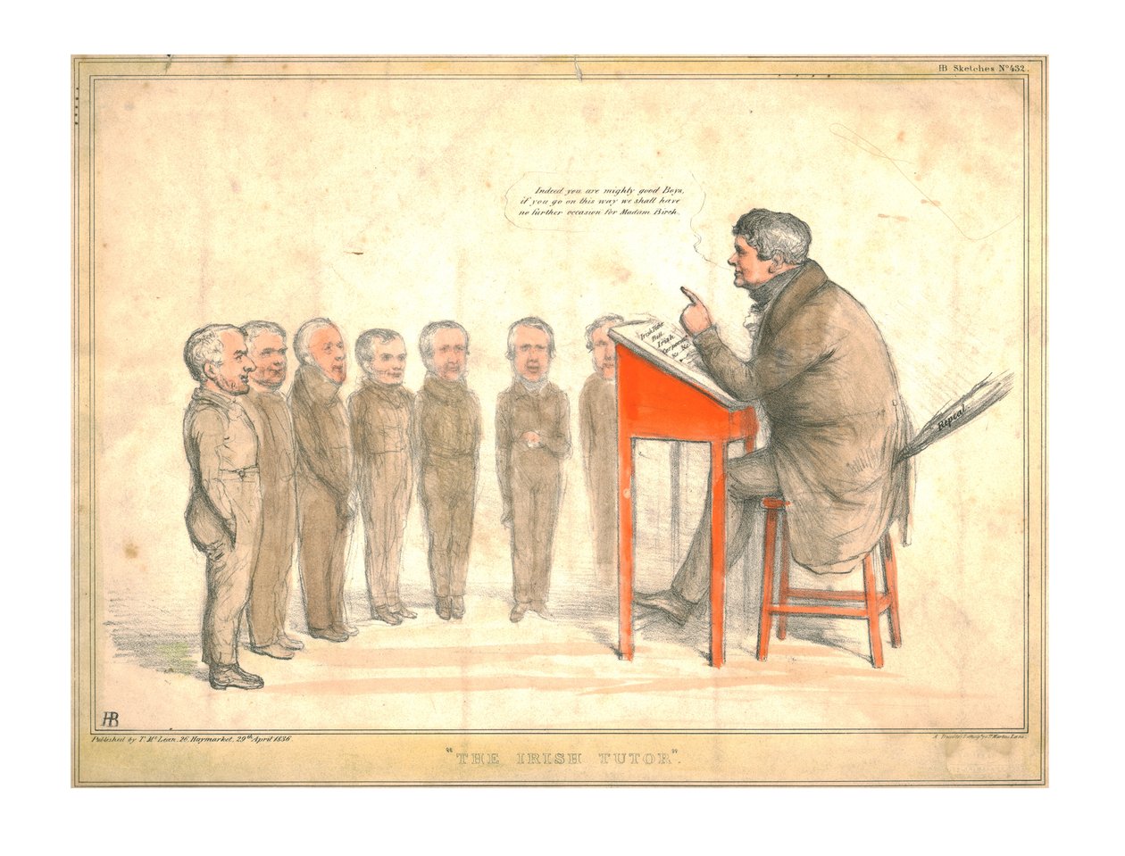 Korepetytor irlandzki, 1836. autorstwa John Doyle