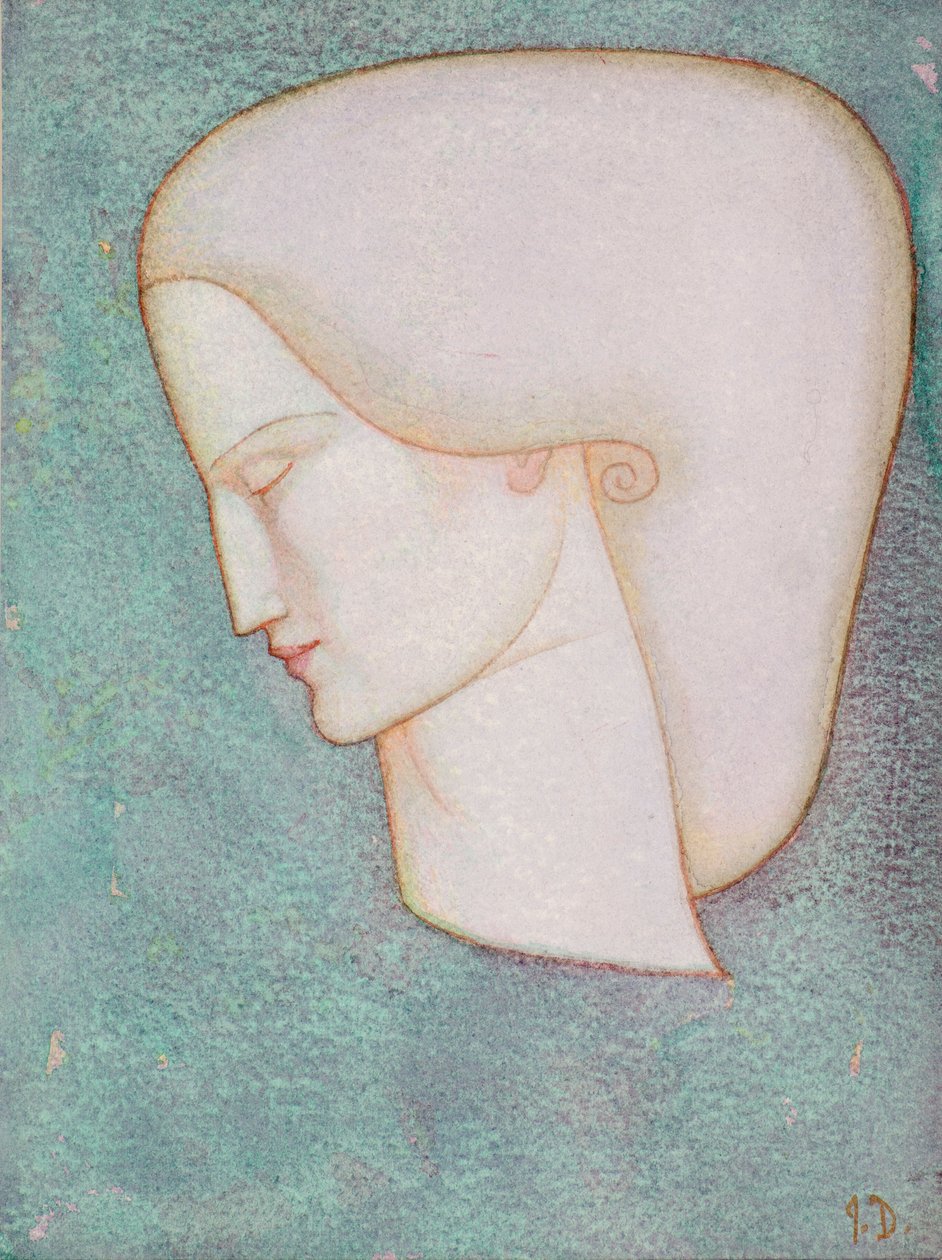 Głowa kobiety (akwarela) autorstwa John Duncan