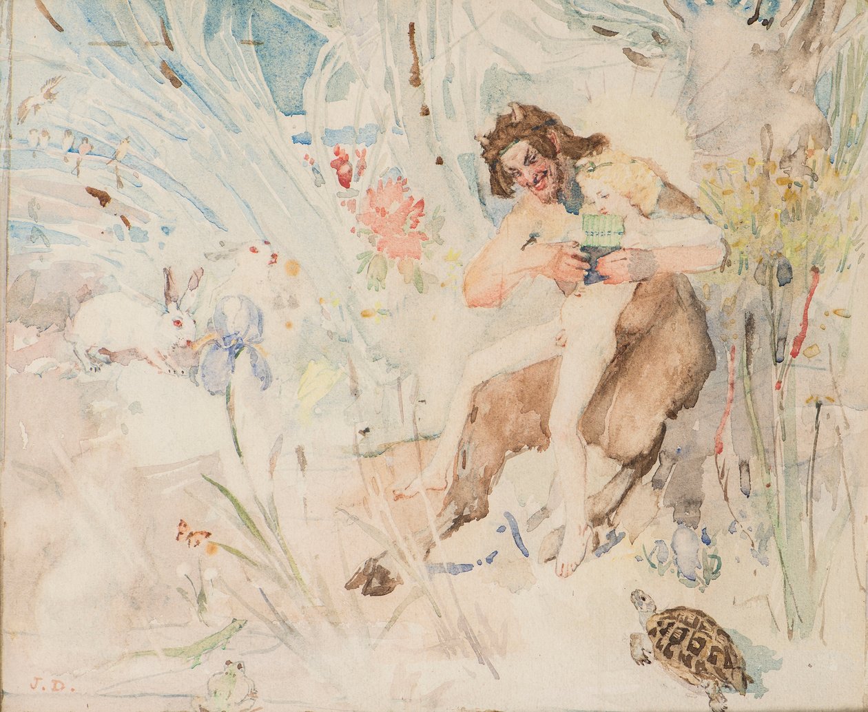Pan, ok.1895 (akwarela) autorstwa John Duncan