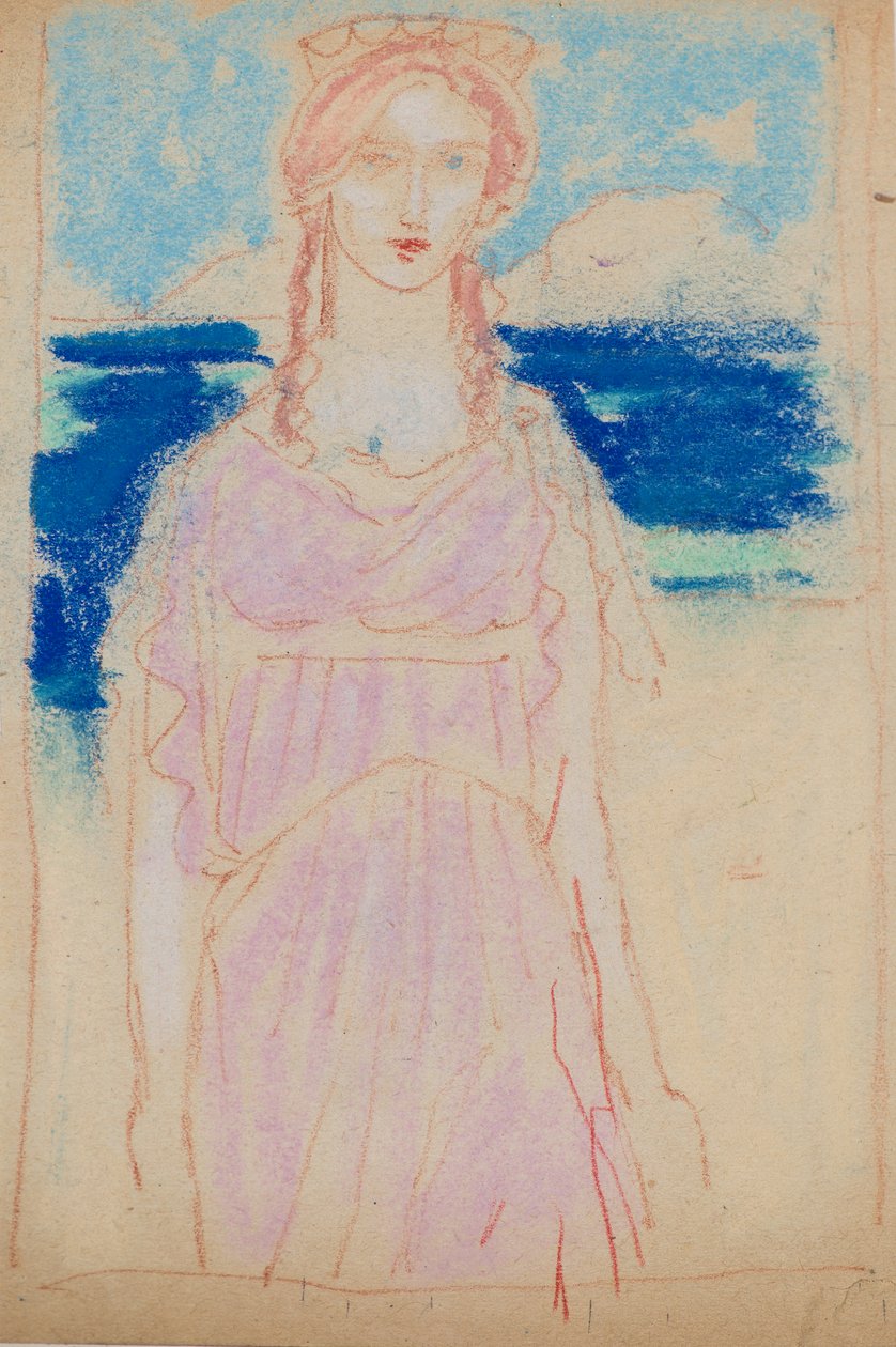 Księżniczka krainy pod falami (kreda) autorstwa John Duncan