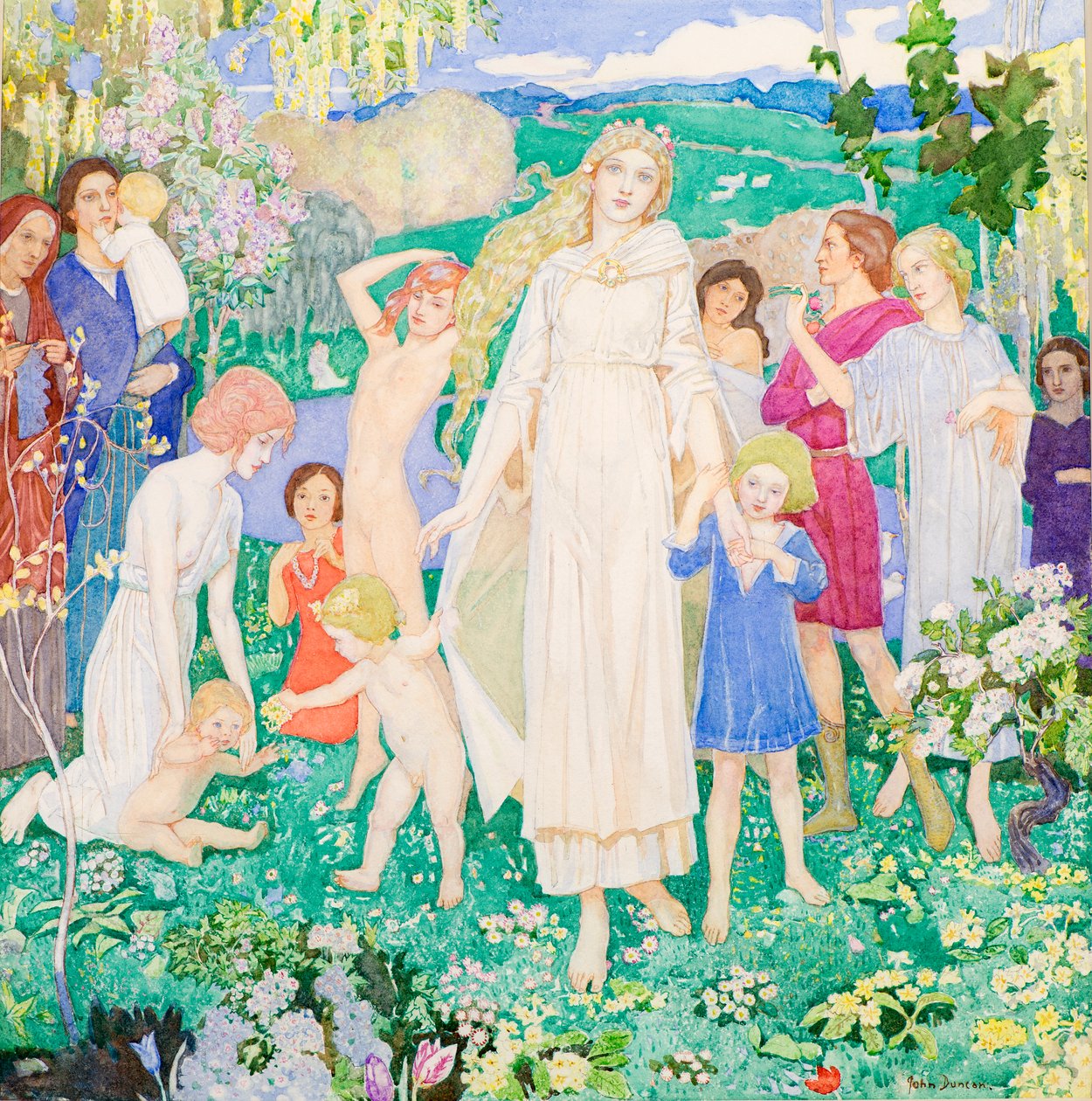 Przyjście Oblubienicy, ok. 1930 (akwarela) autorstwa John Duncan