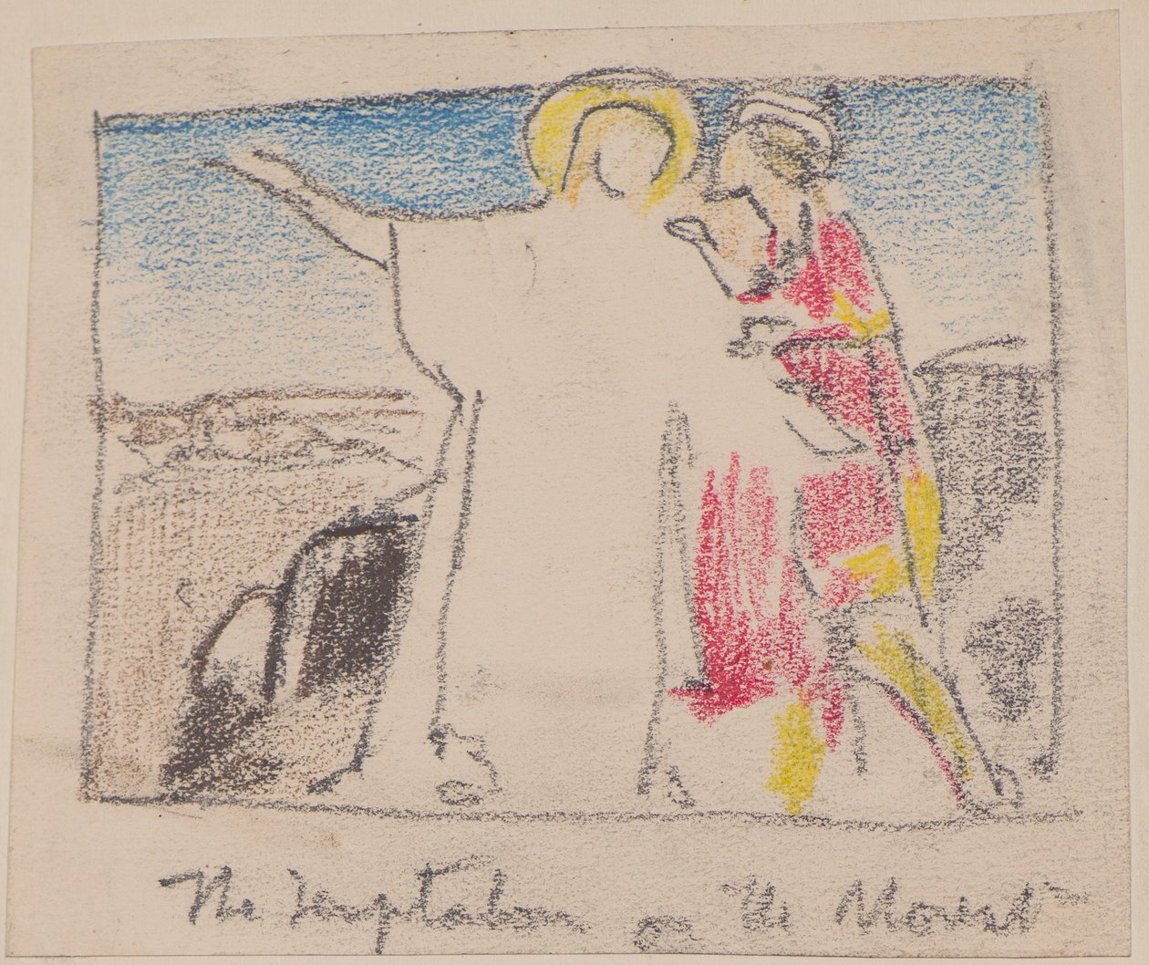 Kuszenie na Górze (ołówek) autorstwa John Duncan