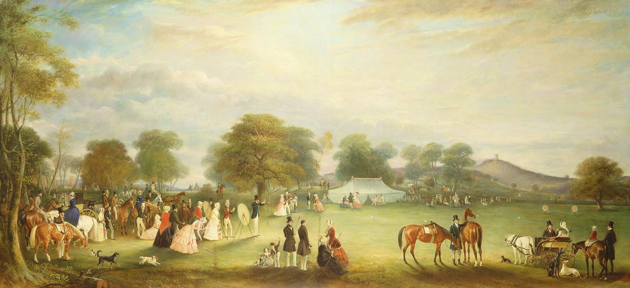 Spotkanie łucznicze w Bradgate Park, Leicestershire, 1850 autorstwa John E. Ferneley