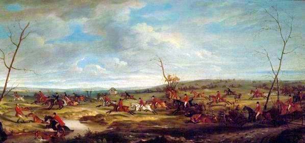 Biegnij w pobliżu Melton Mowbray, 1824 autorstwa John E. Ferneley