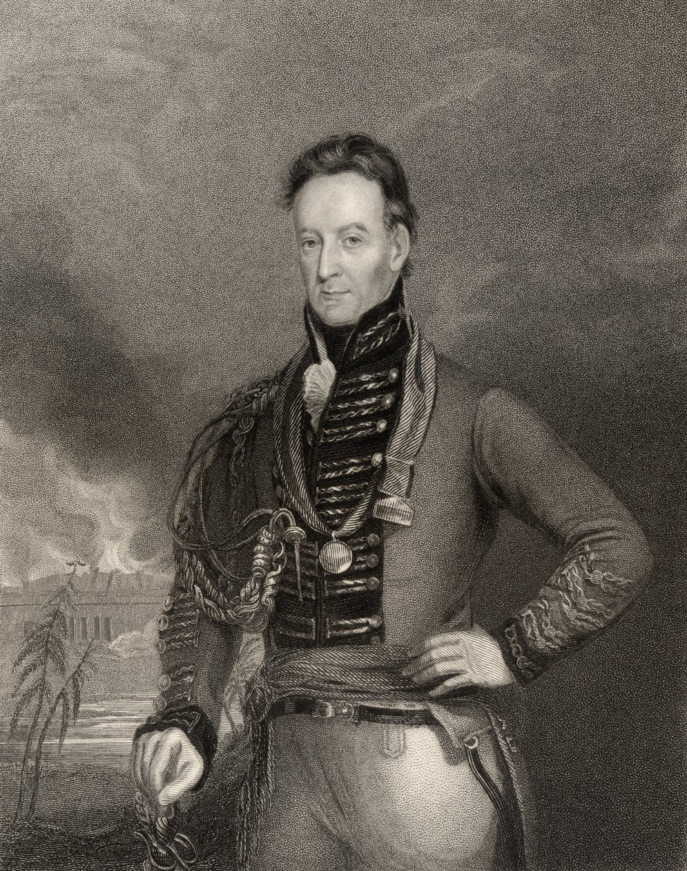 Sir Charles Shipley, gubernator Grenady, rycina H. Cooka, z „Narodowej Galerii Portretów, tom IV”, wydanej ok. 1835 r. autorstwa John Eckstein