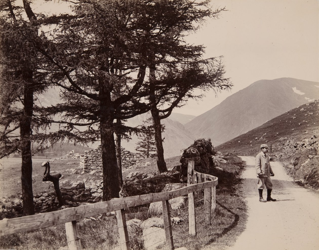 Clova - Zrujnowane domy, 1895 autorstwa John Edward Alyosius Steggall