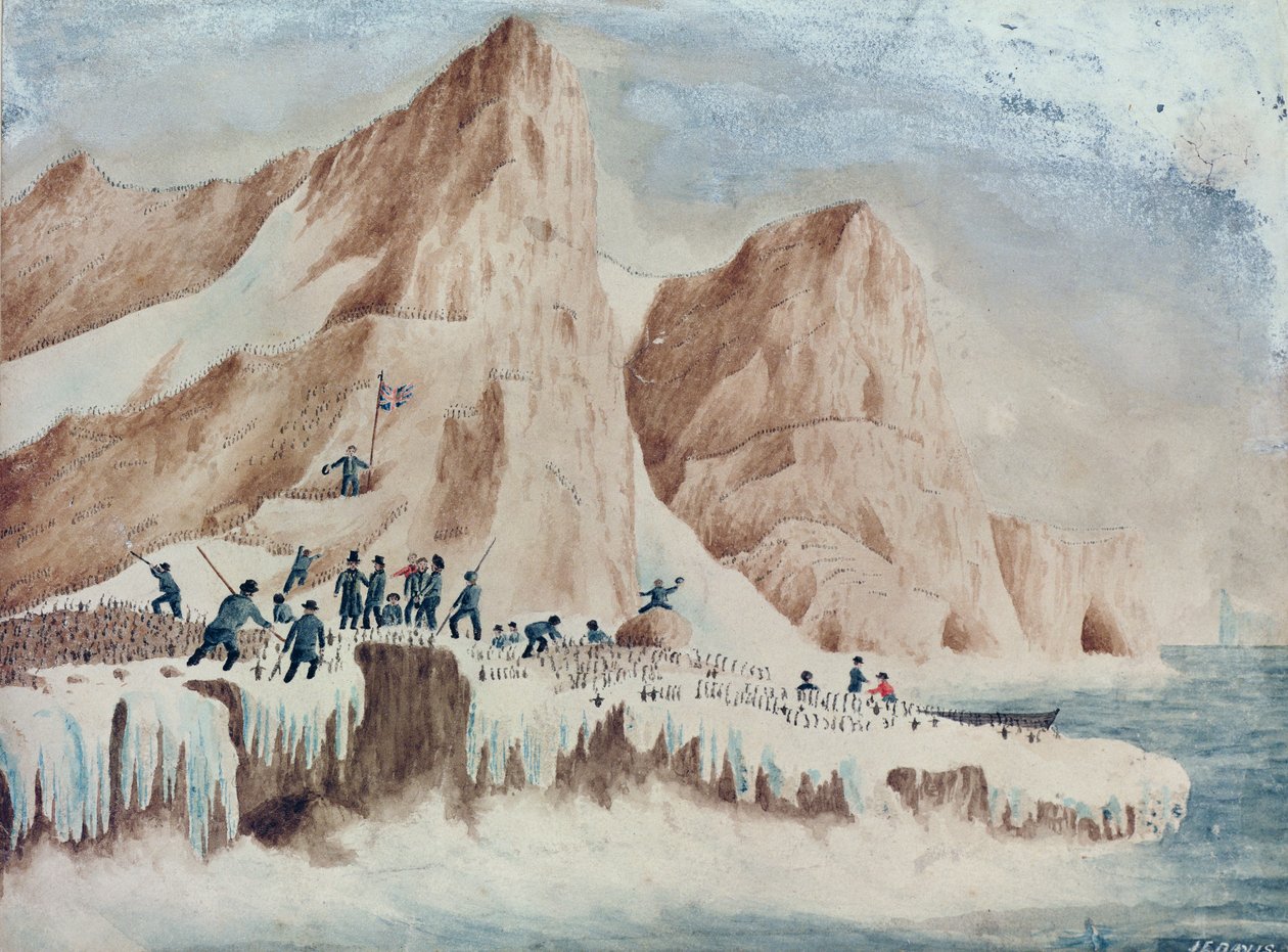Posession Island, Victoria Land, 11 stycznia 1841 r. autorstwa John Edward Davis