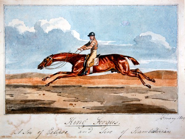 „Król Fergus”, syn Eclipse i ojciec Hambletonian autorstwa John Emery
