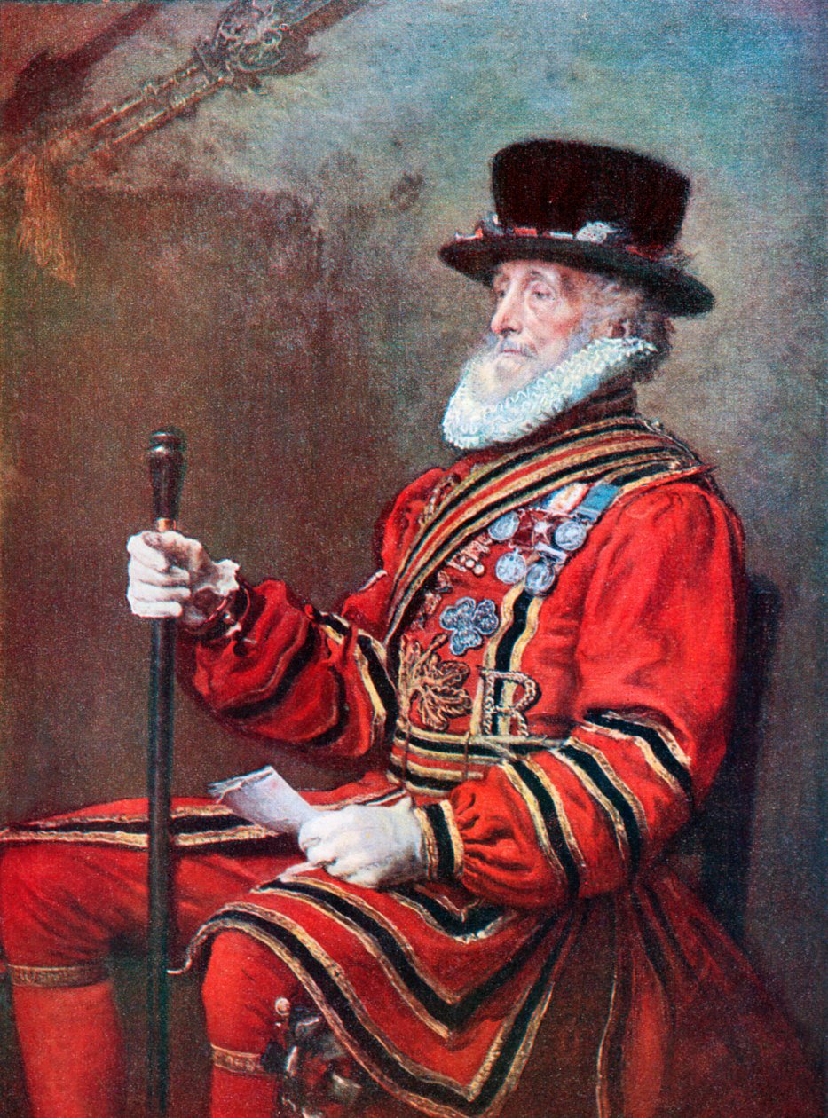 Gwardzista (kolorowa litografia) autorstwa John Everett (after) Millais