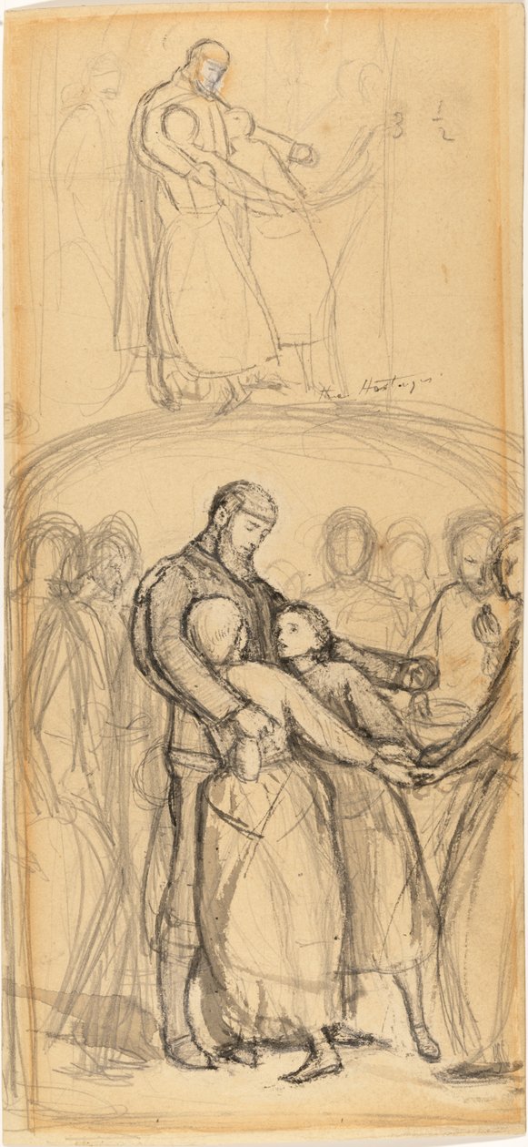 Studium do filmu "Okup" autorstwa John Everett Millais