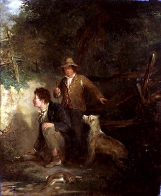 Króliki chłopców (olej na płótnie) autorstwa John Everett Millais