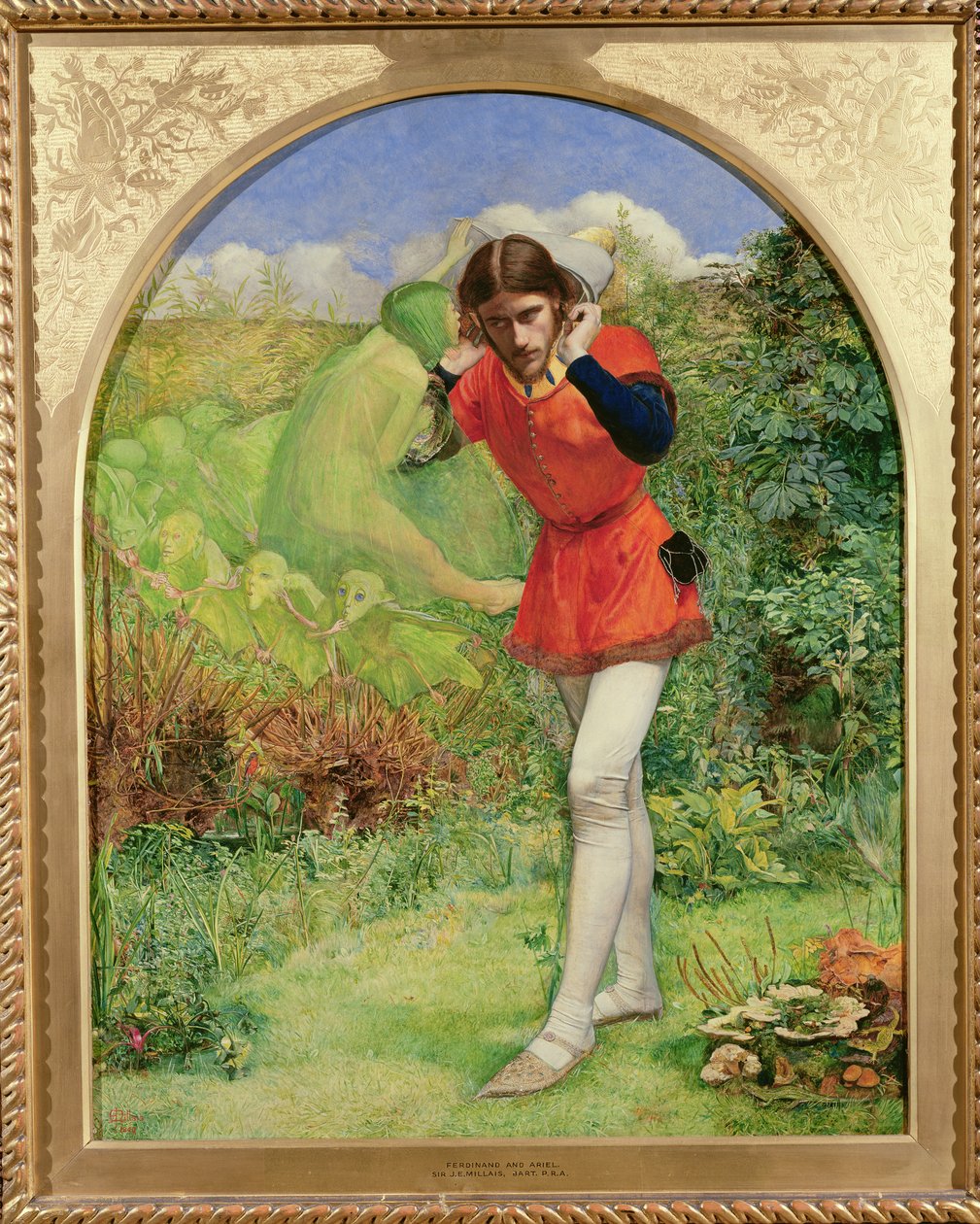 Ferdynand zwabiony przez Ariela, 1849-50 autorstwa John Everett Millais
