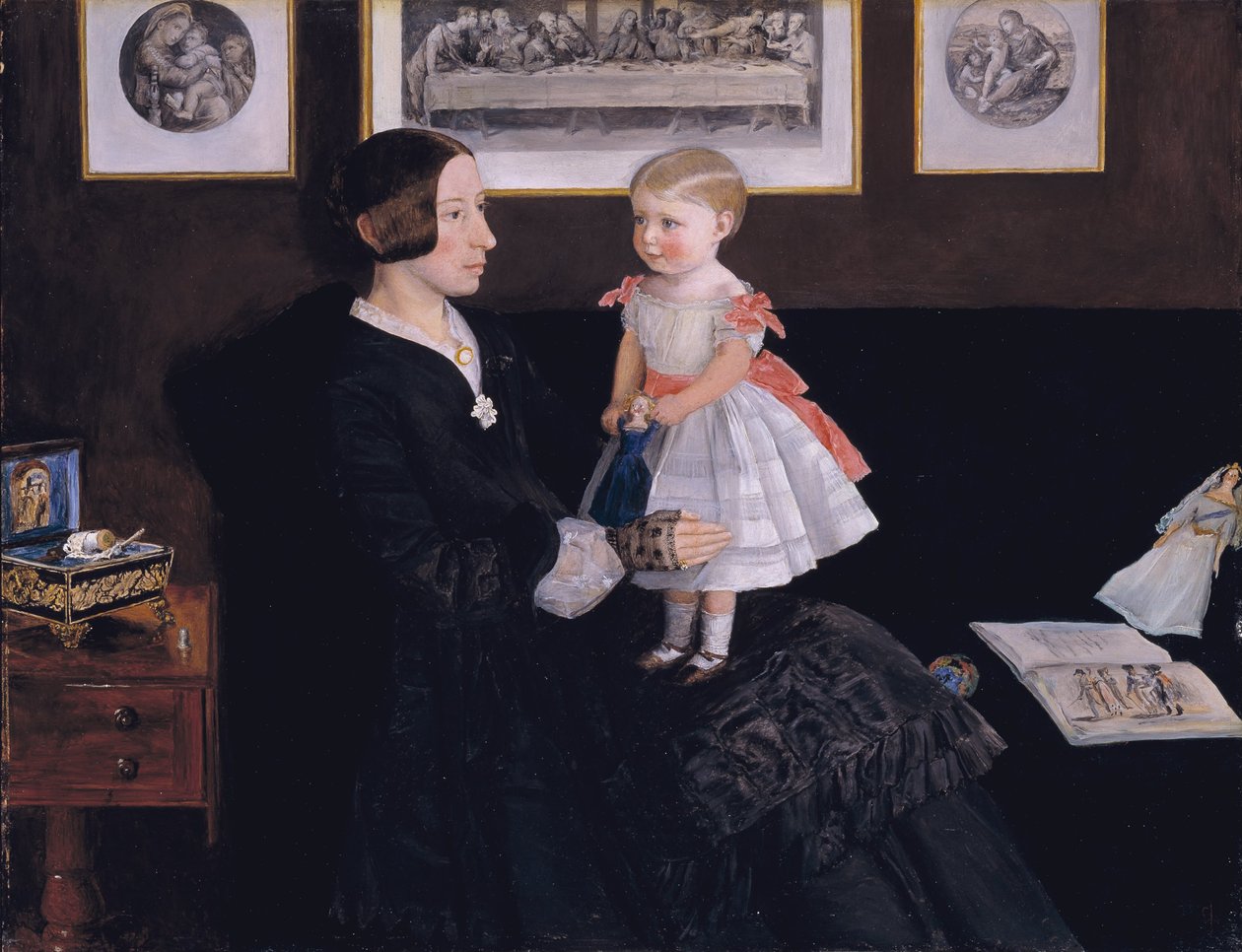 Pani James Wyatt Jr i jej córka Sarah autorstwa John Everett Millais