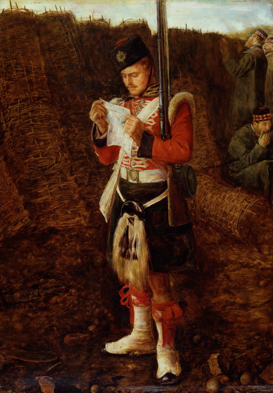 Wiadomości z domu autorstwa John Everett Millais