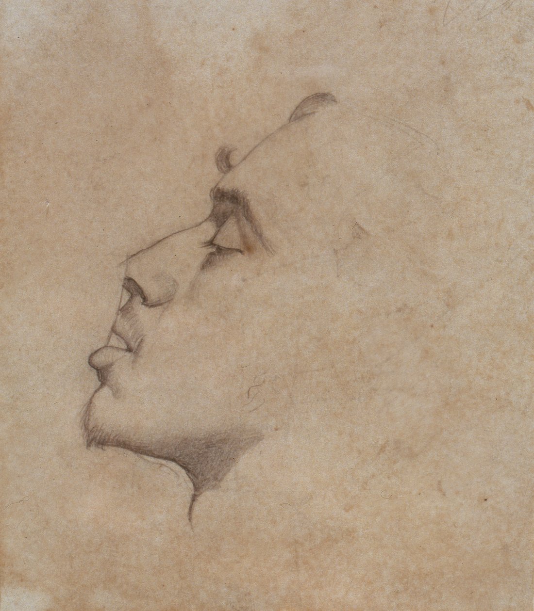 Portret głowy Dante Gabriel Rossetti (1828-82) autorstwa John Everett Millais