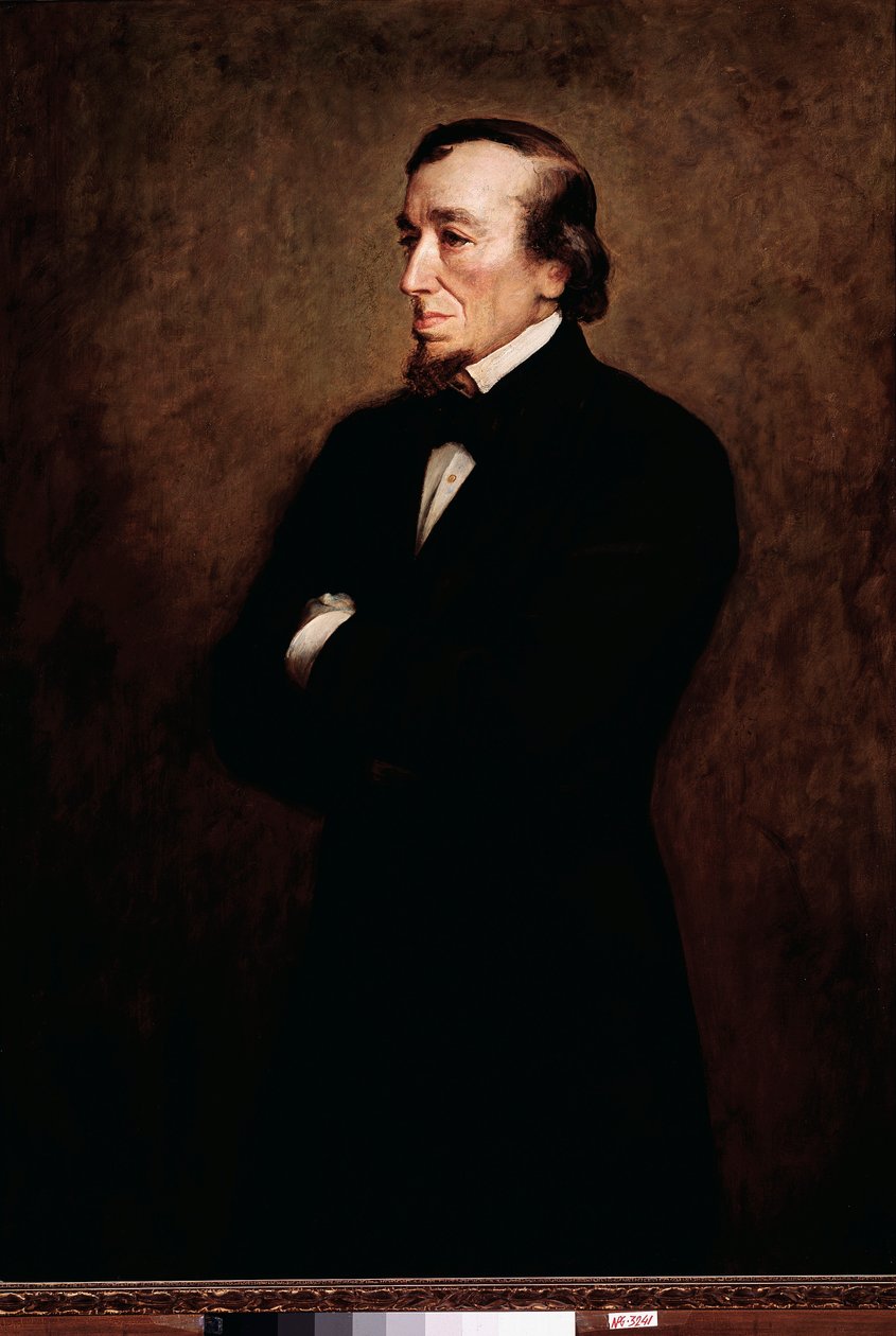 Portret Benjamina Disraeli (1804-1881), brytyjskiego polityka i założyciela Partii Konserwatywnej Malarstwo Johna Everetta Millaisa (1829-1896) XIX-wieczny Londyn, National Portrait Gallery autorstwa John Everett Millais