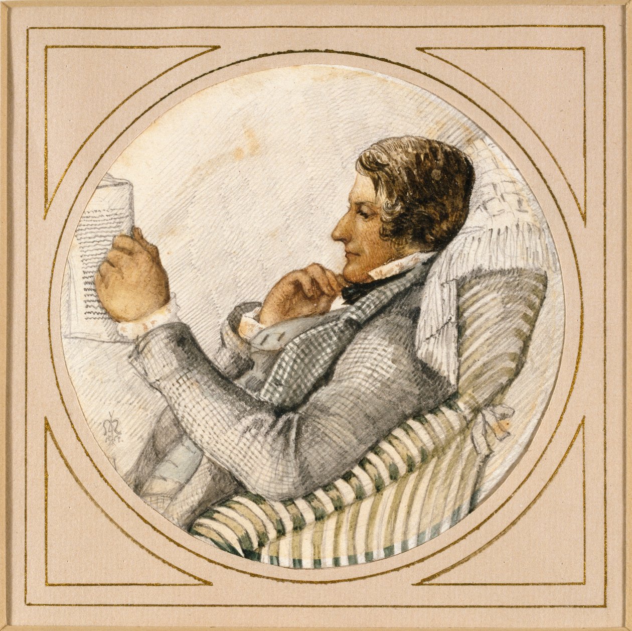 Portret Forda Madoxa Browna, c1850-1870 autorstwa John Everett Millais