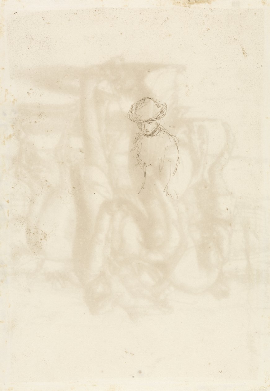 Odrzucone, Verso: Szkic kobiety, 1853 (długopis i brązowy tusz na papierze) autorstwa John Everett Millais