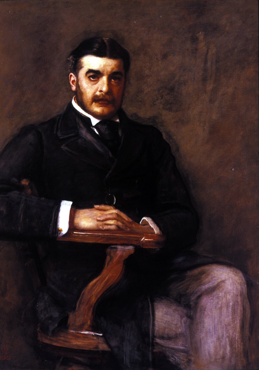 Sir Arthur Seymour Sullivan (1842 - 1900). Obraz J.E. Millaisa. Narodowa Galeria Portretów, Londyn. autorstwa John Everett Millais