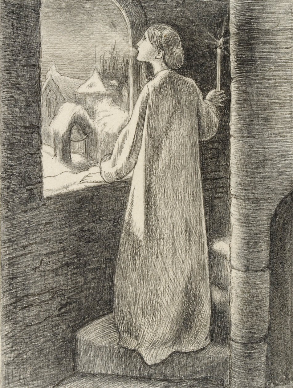 Św. Agnieszka Ewa, ok. 1857 r. autorstwa John Everett Millais