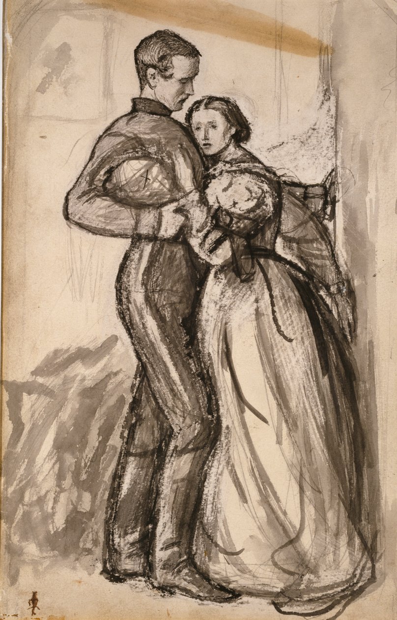Studium do „Czarnego Brunswickera”, 1859 autorstwa John Everett Millais