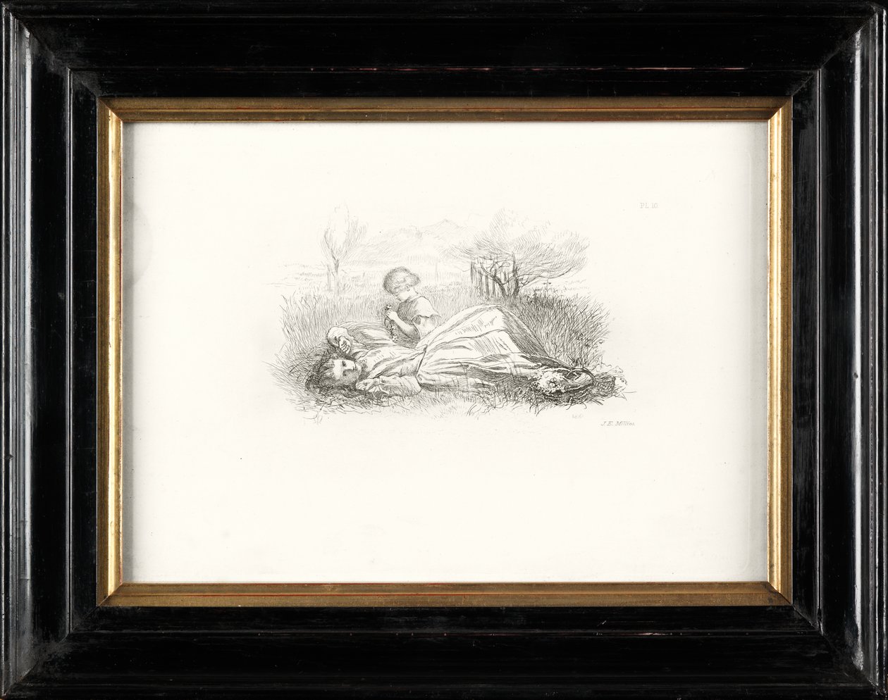 Letnia indolencja (akwaforta) autorstwa John Everett Millais