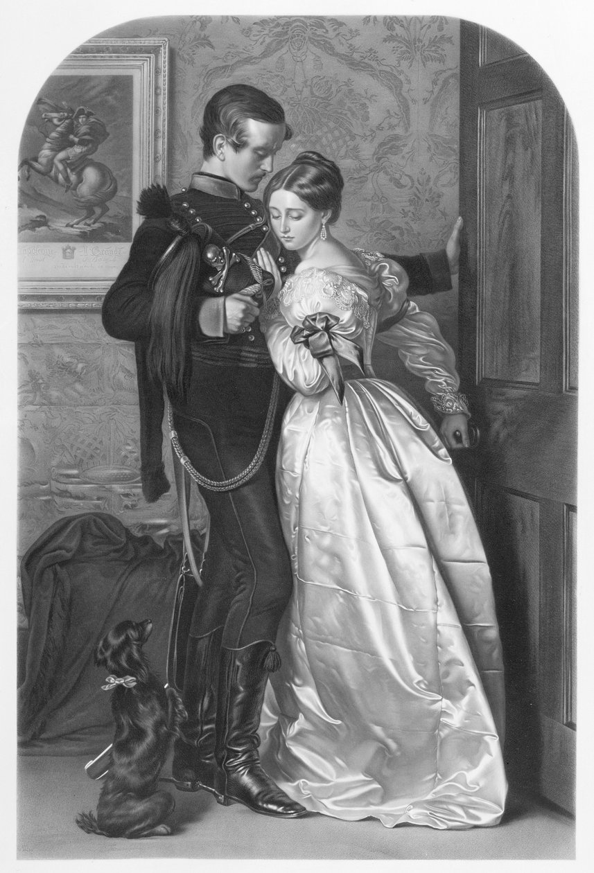 The Black Brunswicker, grawerowane przez Thomasa L. Atkinsona (1817-c.1890) wyd. Henry Graves und Co., 1863 (mezzotinta) (patrz także 100299) autorstwa John Everett Millais